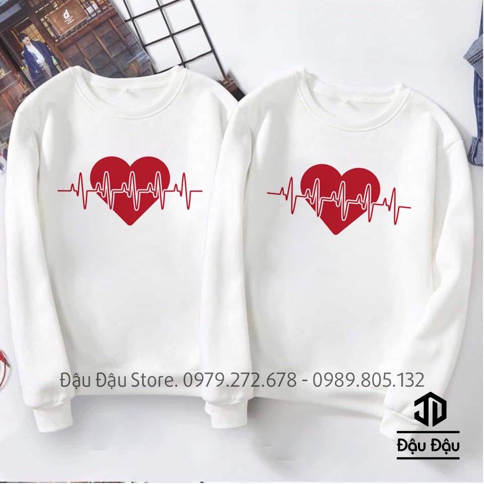 { trùm sỉ } ÁO NỈ CẶP TAY DÀI, ÁO ĐÔI TRÁI THU ĐÔNG NAM NỮ