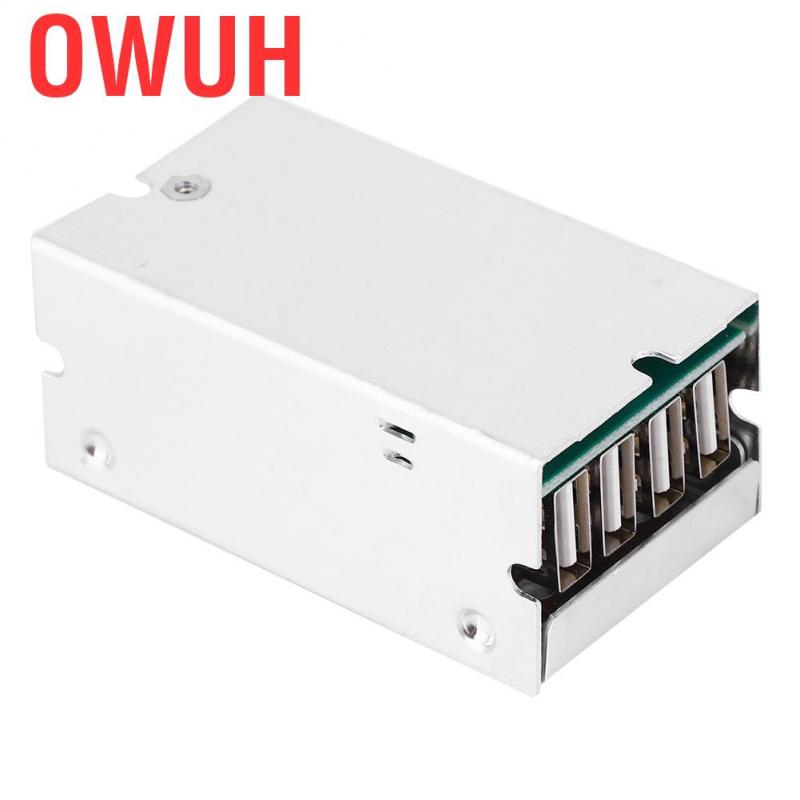 Mô đun hạ áp đầu vào 24V/12V sang ra 5V 5A 4 USB với vỏ bằng nhôm