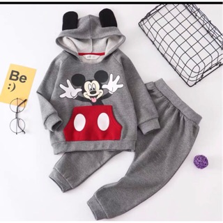 Bộ nỉ Hờ mờ mickey xám