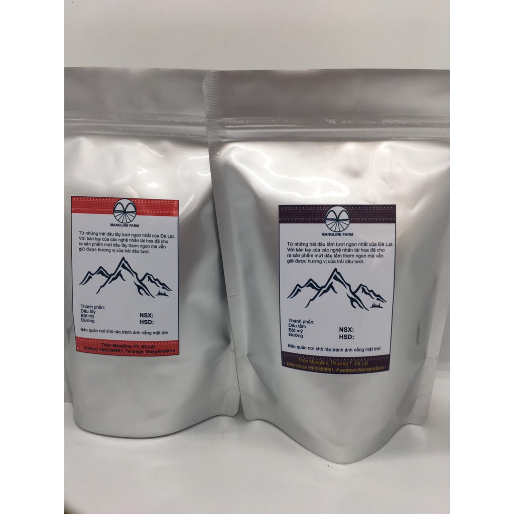 Bộ 2 gói mứt dâu tây dâu tằm Mangline Farm mỗi gói 250g chua ngọt ăn là ghiền đặc sản Đà Lạt