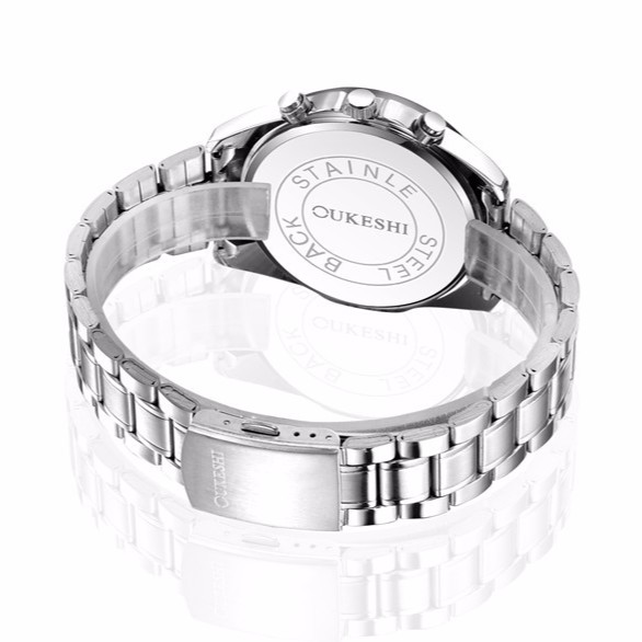 ĐỒNG HỒ NAM OUKESHI OKS8031 DÂY THÉP KHÔNG GỈ CAO CẤP + TẶNG VÒNG TAY CAO CẤP | BigBuy360 - bigbuy360.vn