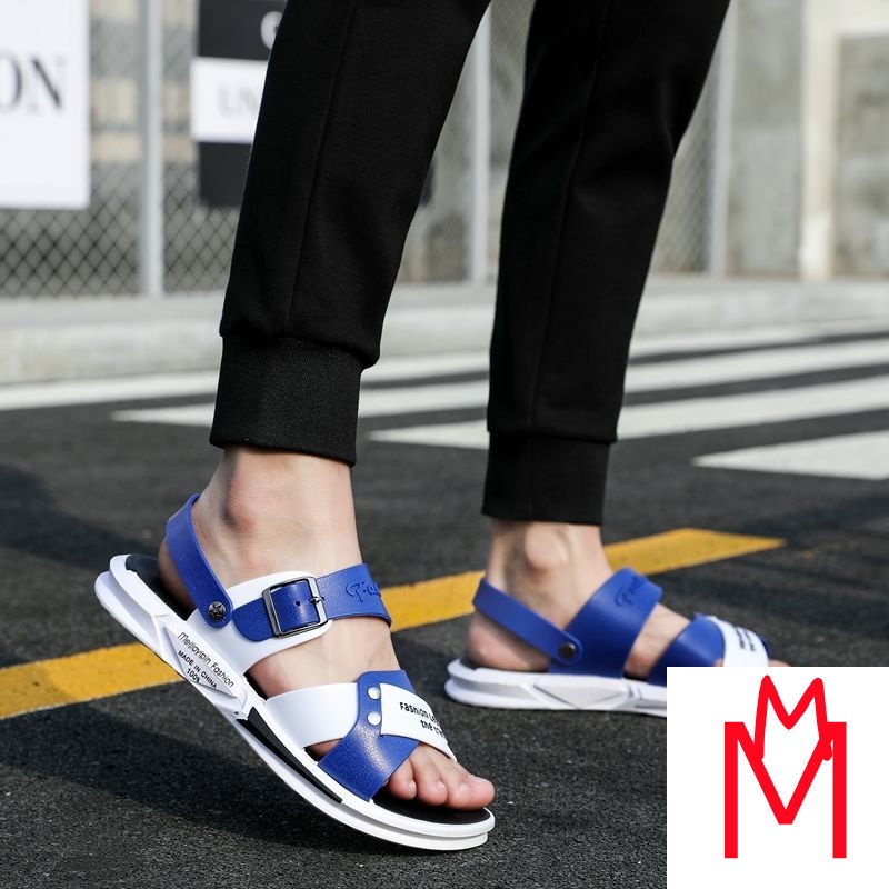 Giày Sandal Nhựa Đế Bằng Chống Trượt Thời Trang Mùa Hè Cho Nam