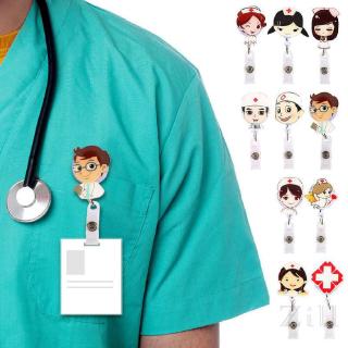 Cartoon Retractable Badge Nurse Reel Exihibiton ID Name Card Badge Holder Clip 164
