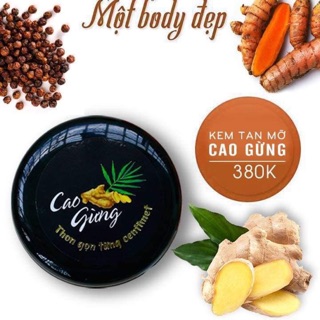 Kem tan mỡ Cao Gừng