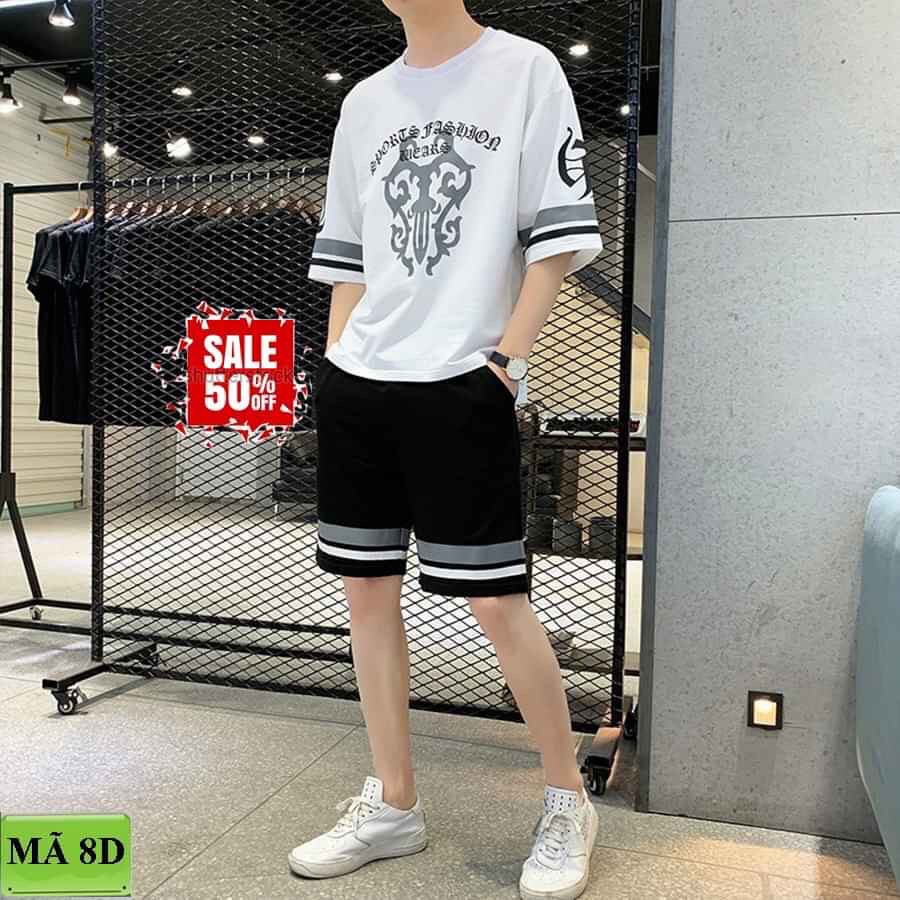 BỘ quần áo thun ngắn tay in hình phối hoa văn thời trang Mã ĐTO | BigBuy360 - bigbuy360.vn