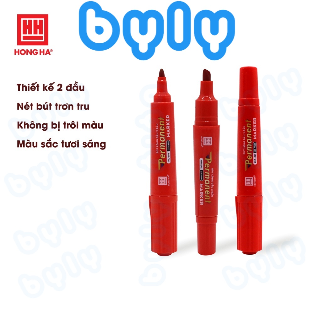 [Ship hoả tốc] Bút lông dầu cây lớn 2 đầu tiền dụng 6668 Hồng Hà GX-PM01 - ByLy Store