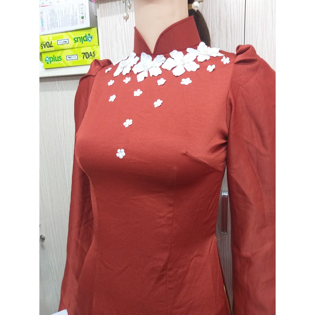Aó dài tây thi đính hoa chất cực đệp dáng chuẩn hàng lẻ size giá rẻ