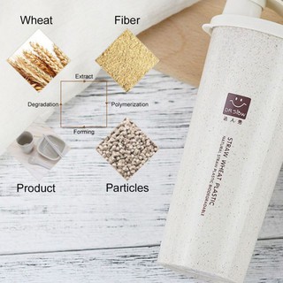 Cốc Uống Nước 450ml Chất Liệu Rơm Lúa Mì Phong Cách Bắc Âu