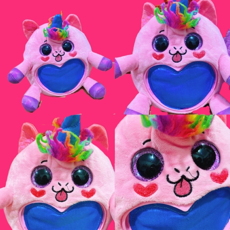 Gấu nhồi bông tròn trái tim mắt thuỷ tinh