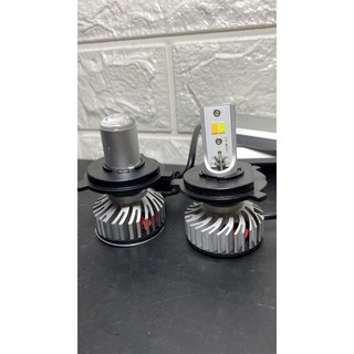 đèn led xe máy 4 nhân cos vàng pha trắng