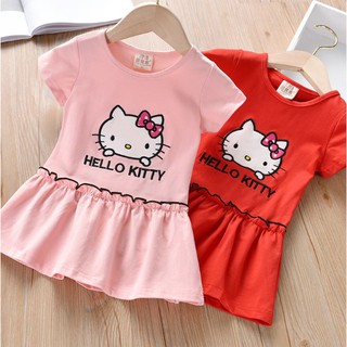 Đầm bé gái hình mèo Kitty dễ thương - từ 7kg đến 20kg