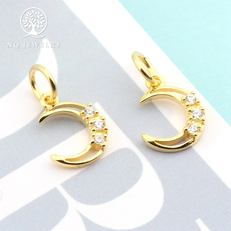 Charm bạc mặt trăng treo 7.9x11mm - NQ Jewelry