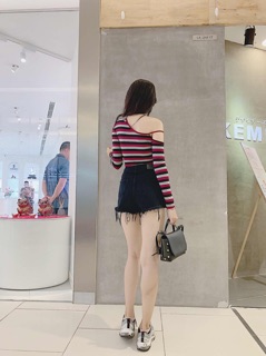 Áo thun lệch vai sexy ẢNH THẬT