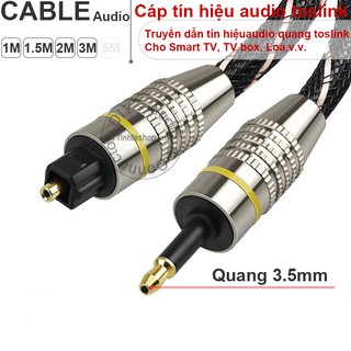 Cáp quang optical 1 đầu nhỏ 3.5mm ra đầu quang thường - Chuyển đổi sang loại dây trắng Choseal DIY