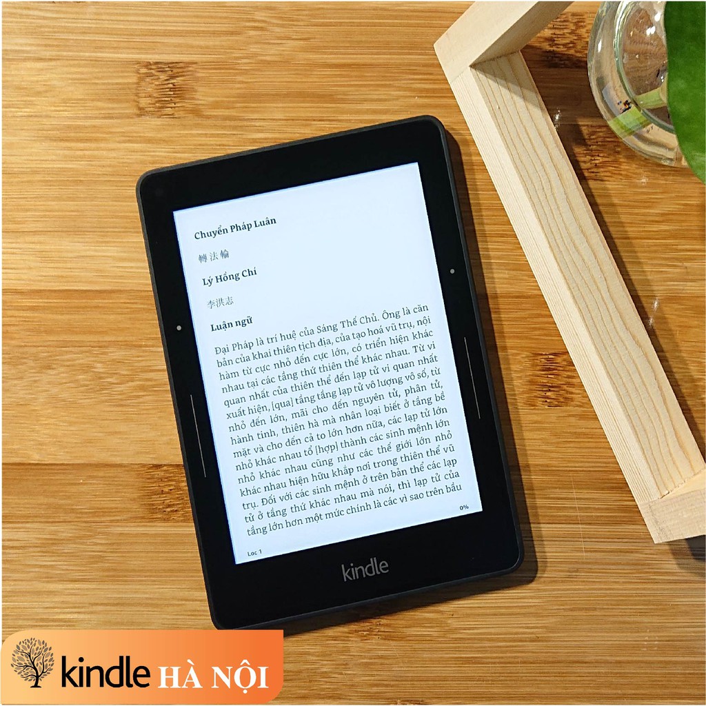 Máy đọc sách Kindle Voyage (7th) bộ nhớ 4GB, màn hình 6inch 300PPI sắc nét có đèn nền với phím chuyển trang