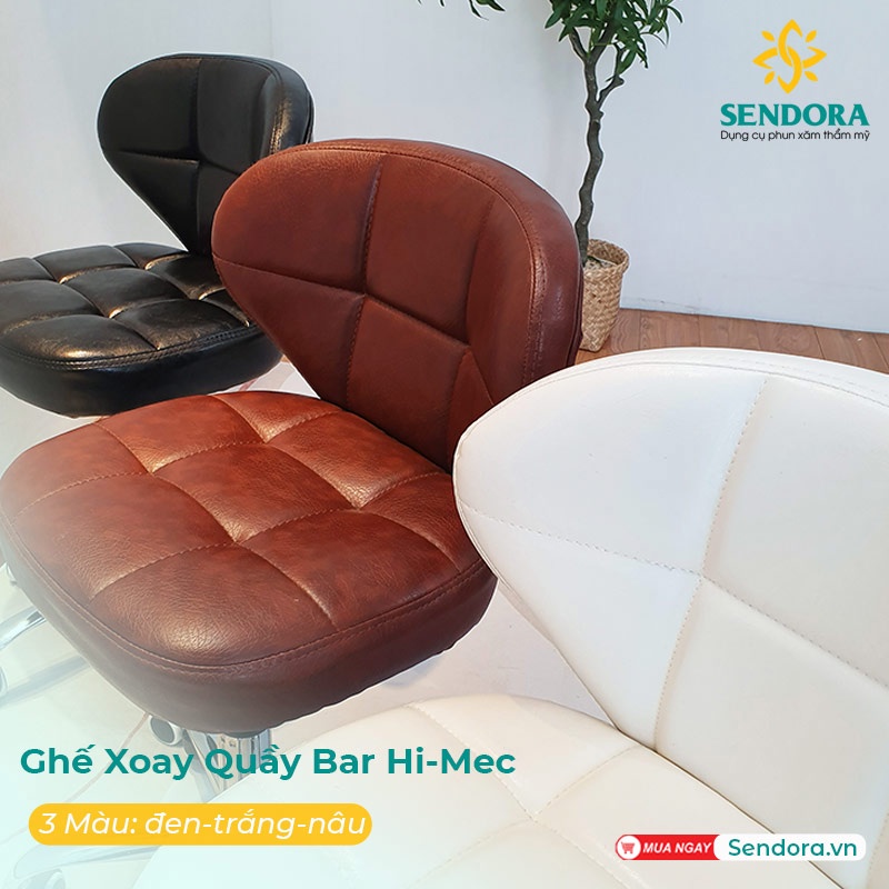 Ghế xoay quầy bar, ghế makeup, quầy lễ tân có tựa chân sắt Hi-Mec HMBS-7050