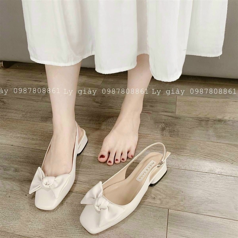 Giày sandal nữ đi học gắn nơ, sandal nữ đế cao thời trang giá rẻ MAKKI SHOP TD620