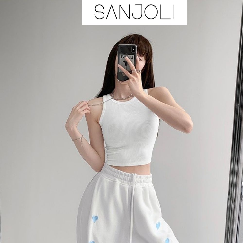 Áo Croptop Ba Lỗ SANJOLI AO008