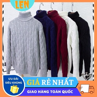 Áo len cổ lọ vặn thừng, kiểu cổ cao - hot nhất 2021