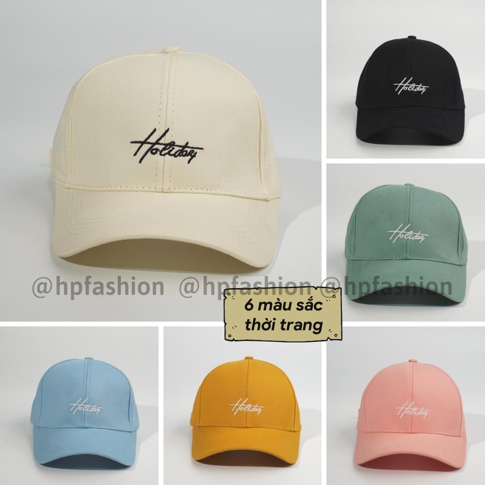 Mũ lưỡi trai ❤️ Nón kết thêu hình chữ Holiday chất kaki cao cấp form unisex nam nữ N25
