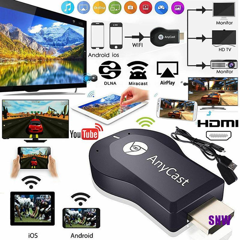 Thiết bị thu tín hiệu màn hình Anycast M12 Plus không dây WiFi cho Hdmi Tv Dlna 1080p (Hh) | BigBuy360 - bigbuy360.vn