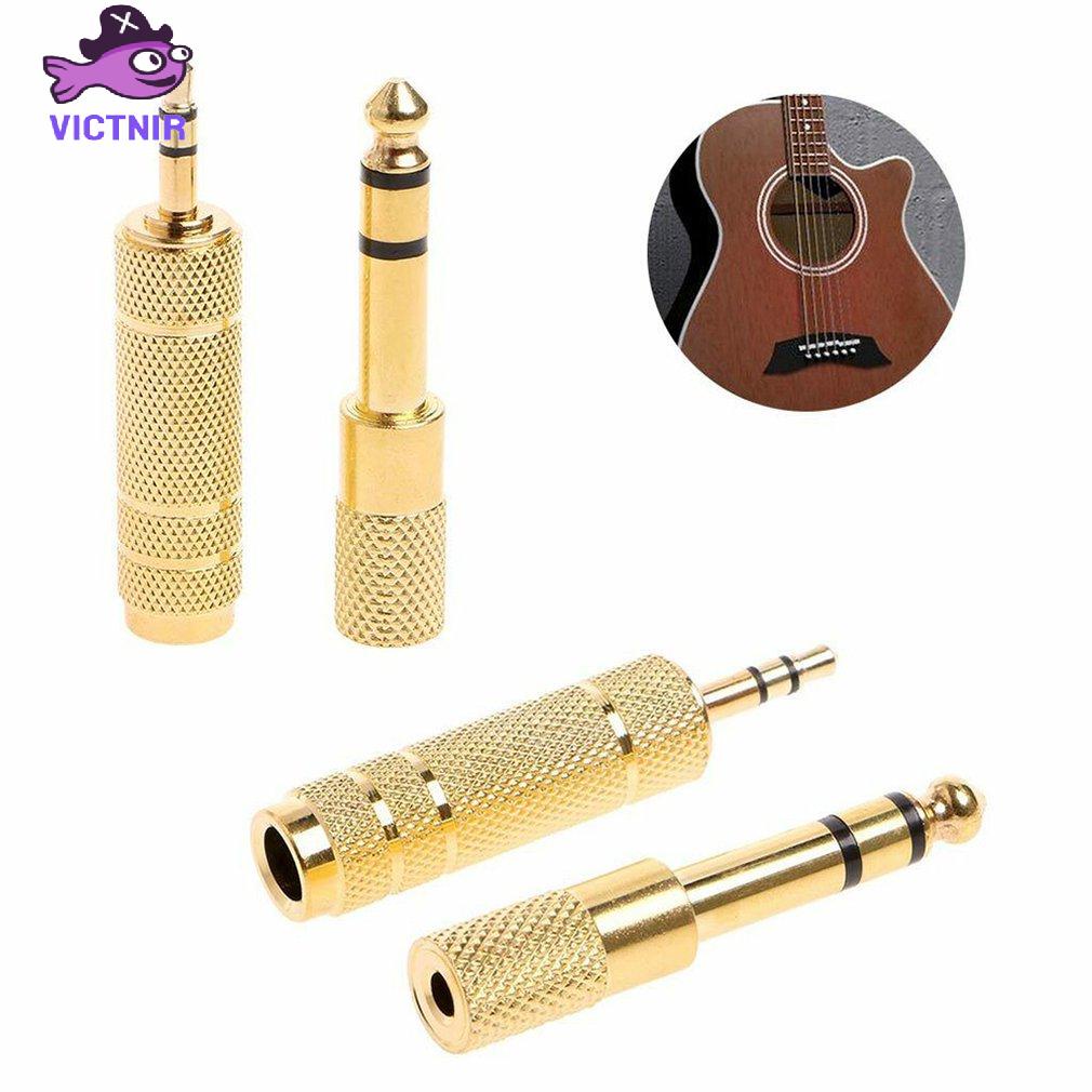 6.5Mm 1/4 Female To 3.5Mm 1/8 Male Stereo Audio Mic Plug Adapter Jack New