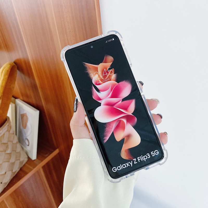 Ốp điện thoại chống rơi tráng gương dạng gập cho Samsung Galaxy Z Flip 3