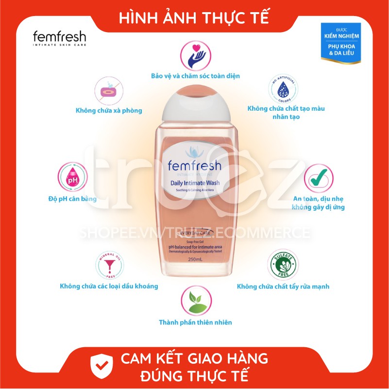 Dung Dịch Vệ Sinh Phụ Nữ Femfresh 250ml Úc [ÚC] Femfresh Deodorising/Sensitive/Daily Wash [Chính hãng]