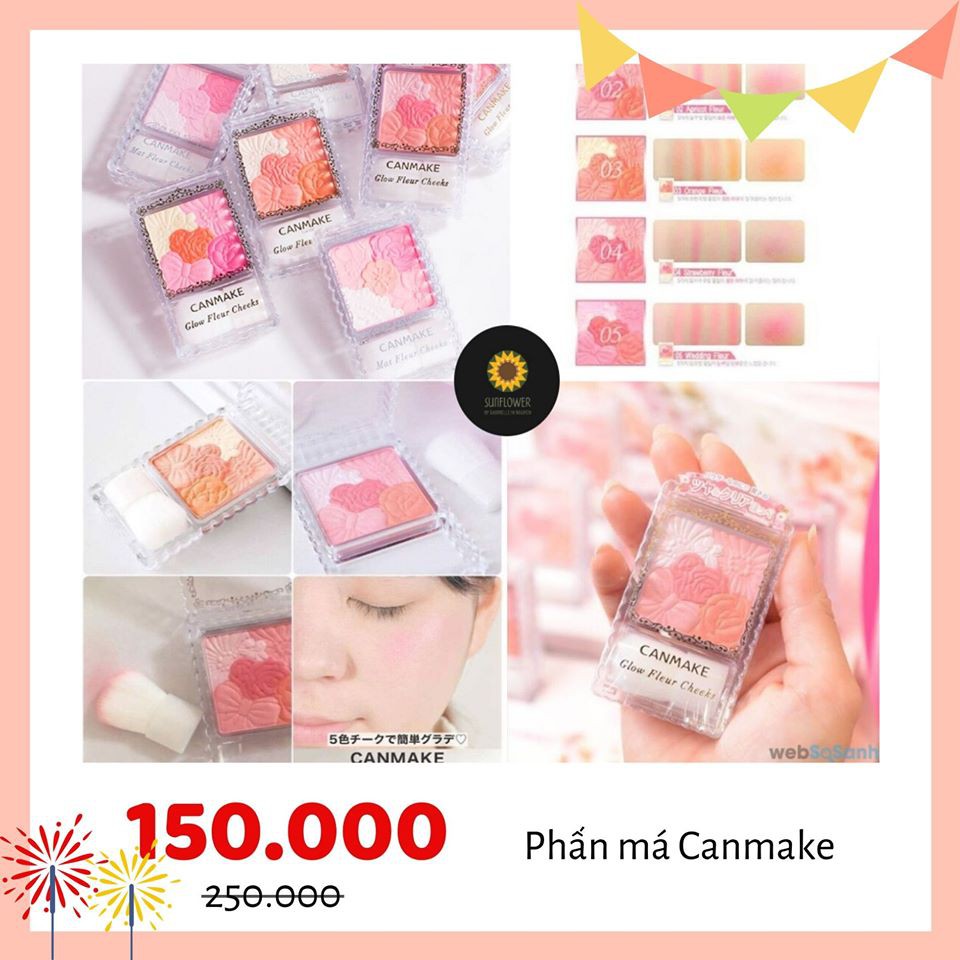 Phấn má hồng Canmake Glow Fleur Cheek