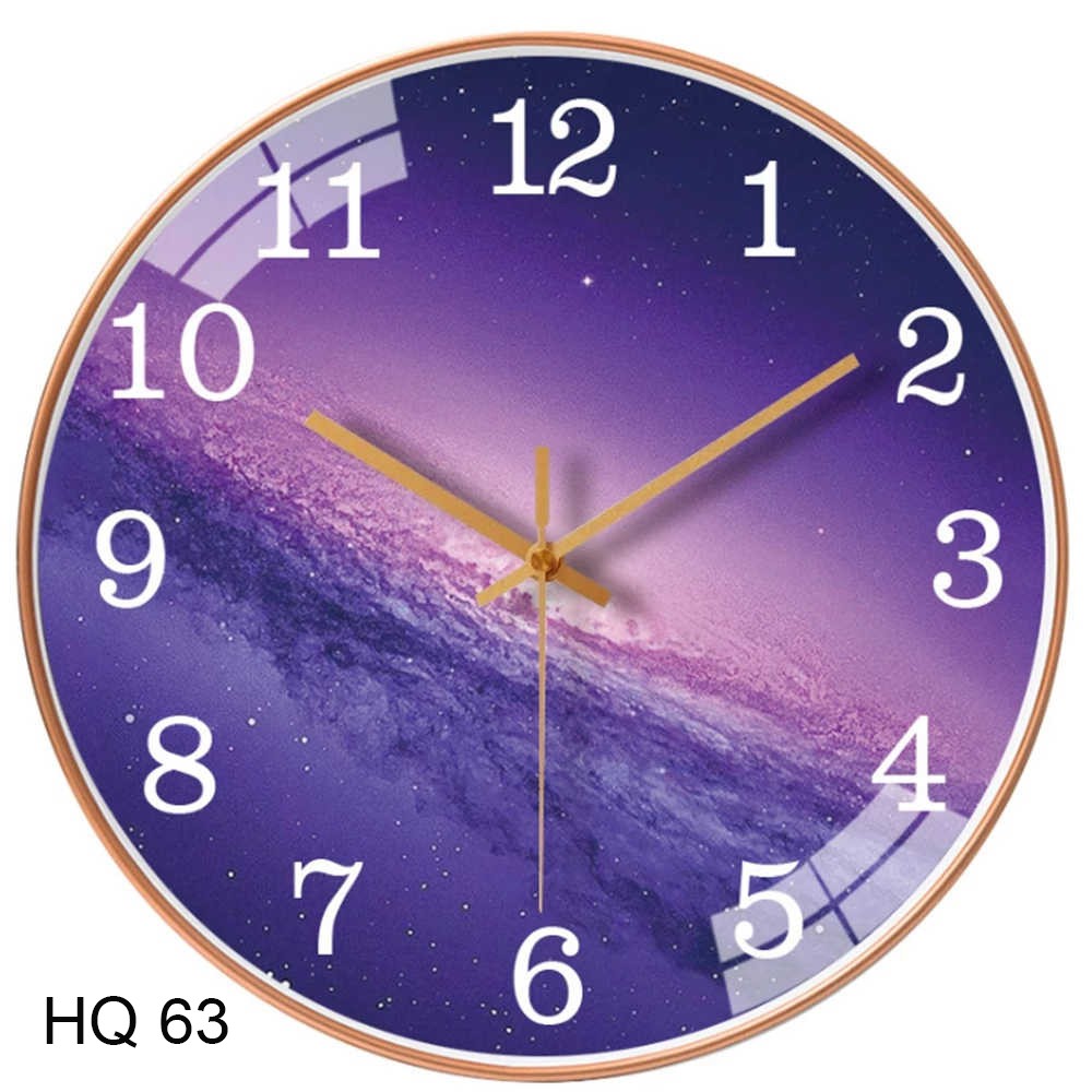 Đồng Hồ Tròn Treo Tường Phong Cách Hiện Đại, Đồng Hồ Treo Tường Kim Trôi Tráng Gương 5D Cao Cấp