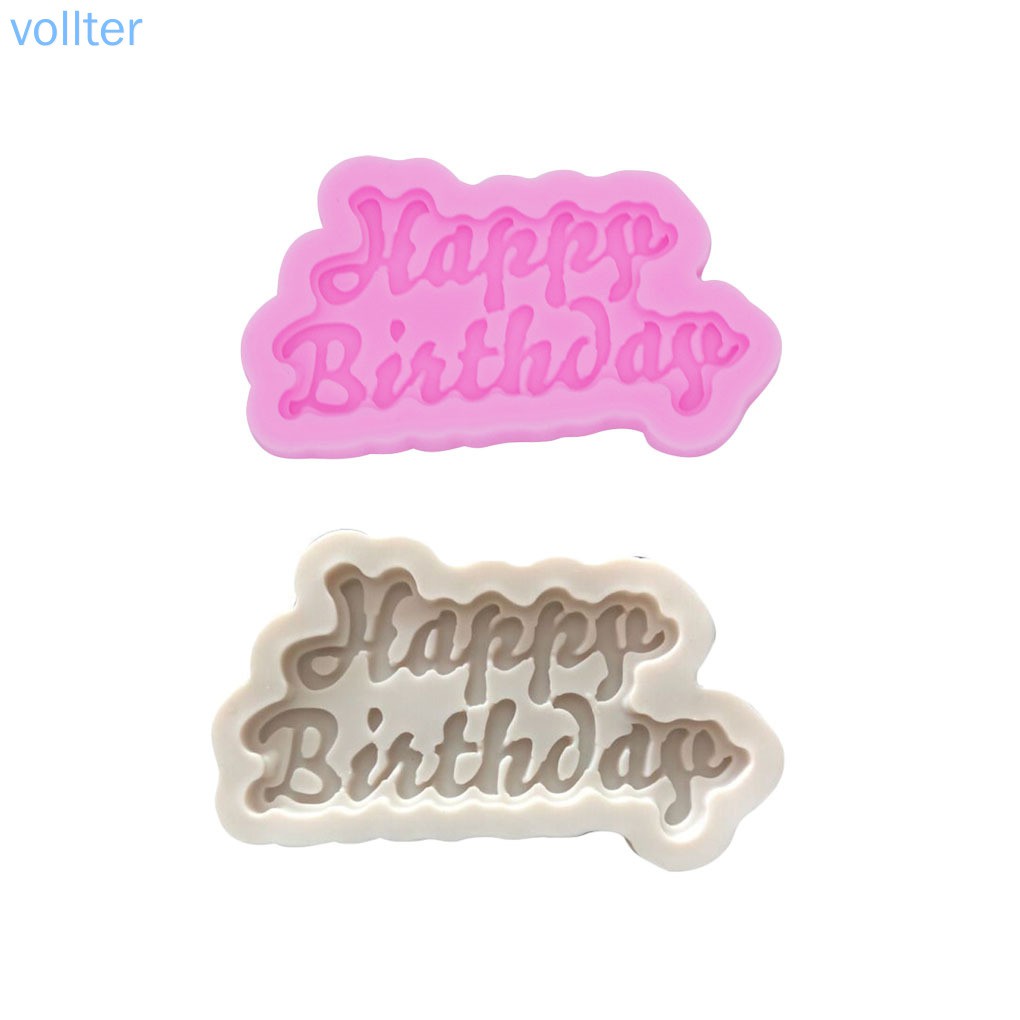 Khuôn làm sô cô la hình chữ happy birthday 3d