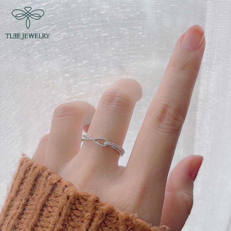 Nhẫn bạc nữ TLEE khối ghép nạm đá cá tính TleeJewelry A0284