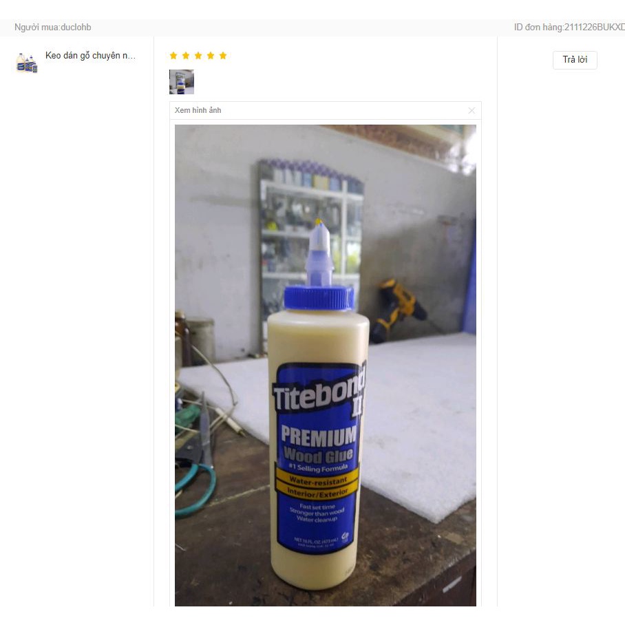 Keo dán gỗ chuyên nghiệp Titebond II  chính hãng Nghề Mộc