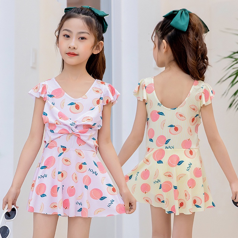 Bộ Đồ Bơi Một Mảnh In Hình Trái Cây Phong Cách Mới 2022 Cho Bé Gái 7-10 Tuổi