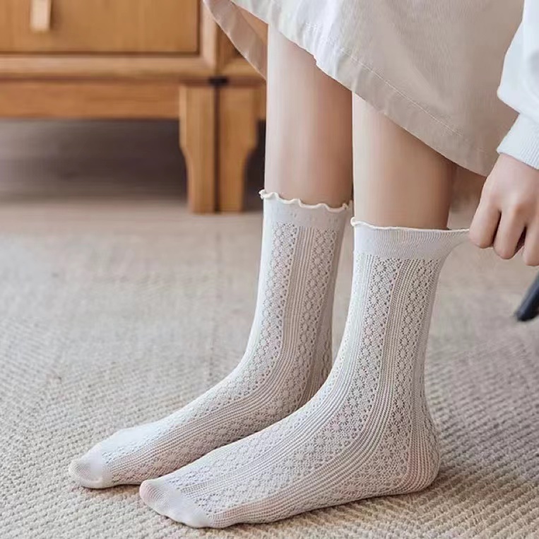 Vớ Lưới Cổ Cao Thoáng Khí Phong Cách Nhật Bản Thời Trang Xuân Hè Mới 2022