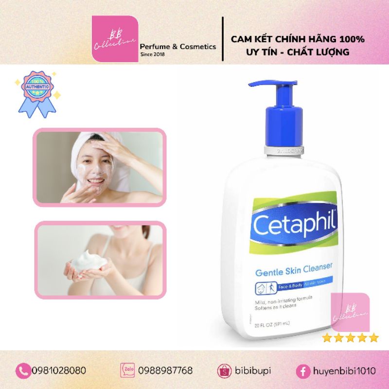 Sửa rửa mặt Cetaphil 125ml 500ml và 591ml, sửa rữa mặt Cetaphil dịu nhẹ nhất dành cho da nhạy cảm xuất xứ từ Australia