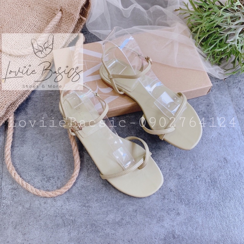 GIÀY SANDAL NỮ BỆT LOVIIE BASICS - SANDAL ĐẾ BỆT XỎ NGÓN - SANDAL XỎ NGÓN NỮ QUAI MẢNH THỜI TRANG S210318