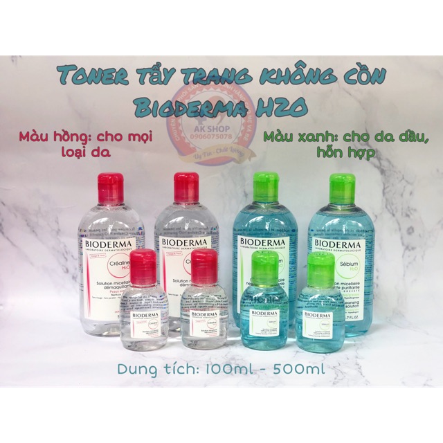 Tẩy trang Bio derma hàng chính hãng Pháp