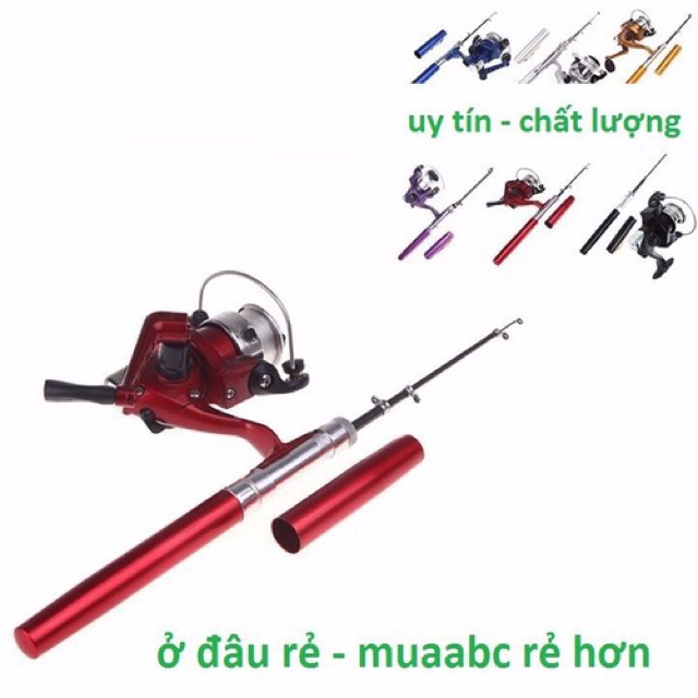 Cần Bút Đứng Mini + Máy Đứng Mini Chuyên Câu Lure Thư Giãn