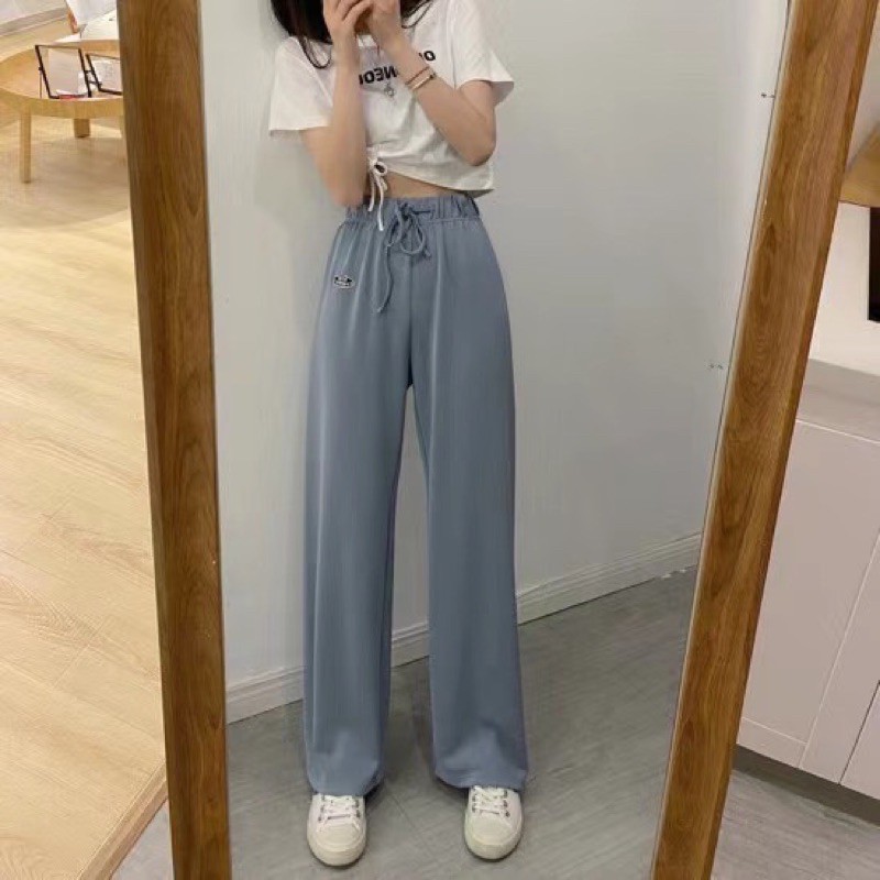 Quần thun dày gắn tag dáng Culottes kéo dài chân Ulzznang style Hàng Quảng Châu