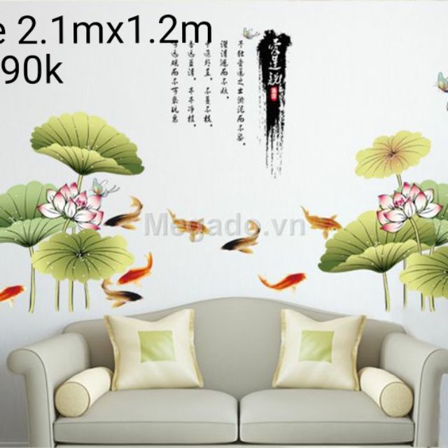 Decal dán tường trang trí phòng khách