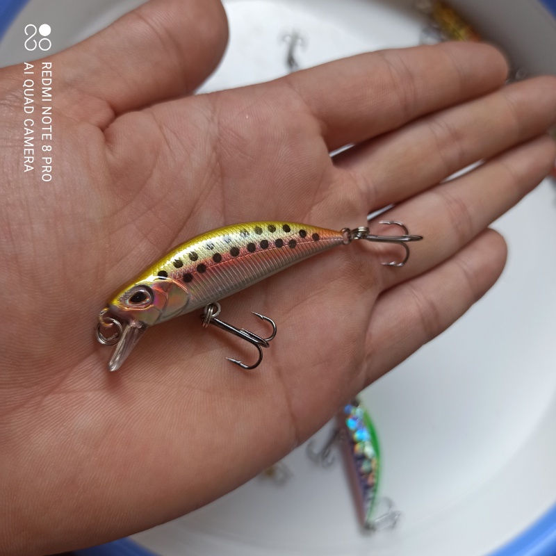 Mồi giả câu lure cá chày suối cá mương Mi 50SS minnow 5cm/5gr
