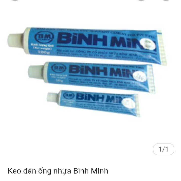 Keo dán ống nhựa bình minh