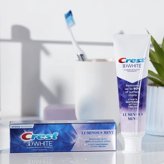 Kem đánh răng crest 3d white, luminous mint toothpaste, 3.7oz, 104g