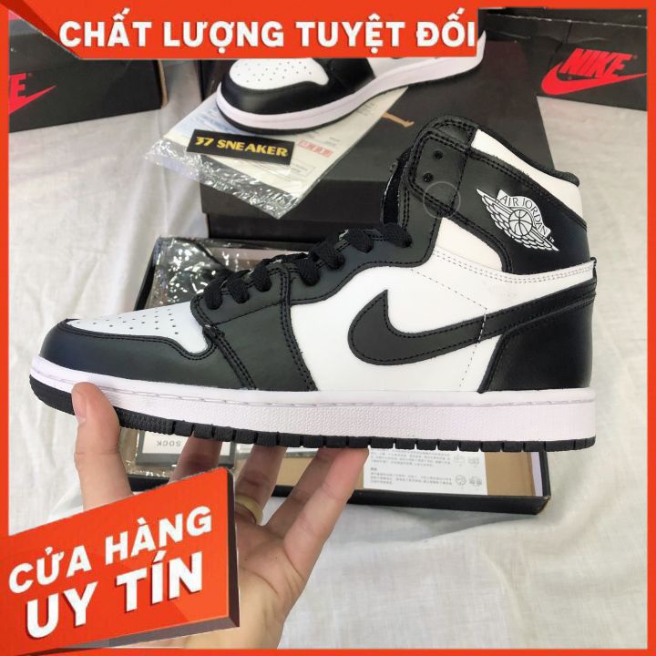 Giày jordan cao cổ đen trắng, giày jordan đen trắng, jordan siêu cấp | BigBuy360 - bigbuy360.vn