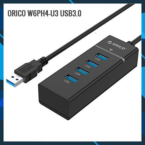 HOT HOT Bộ chia USB HUB 4 cổng USB 3.0 ORICO W6PH4-U3-BK- Hàng Chính Hãng