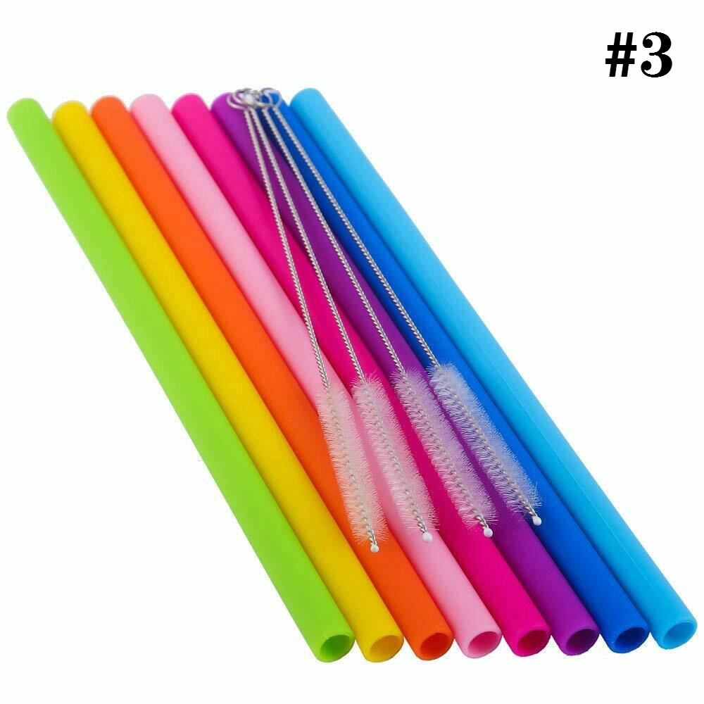 6 / 8 ống hút silicon sử dụng lại được nhiều lần