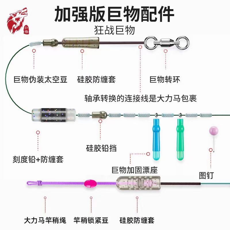 Trục Săn Hàng Buộc Sẵn Redwolf - Chính Hãng