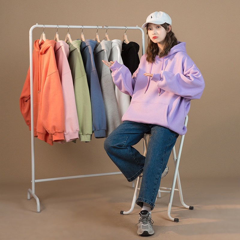 Áo hoodie trơn 8 màu - Áo hoodie from rộng unisex