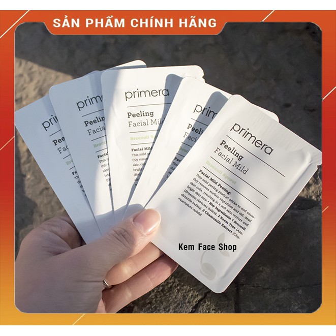 Gói sample tẩy da chết dịu nhẹ dành cho da nhạy cảm primera facical mild peeling 2ml